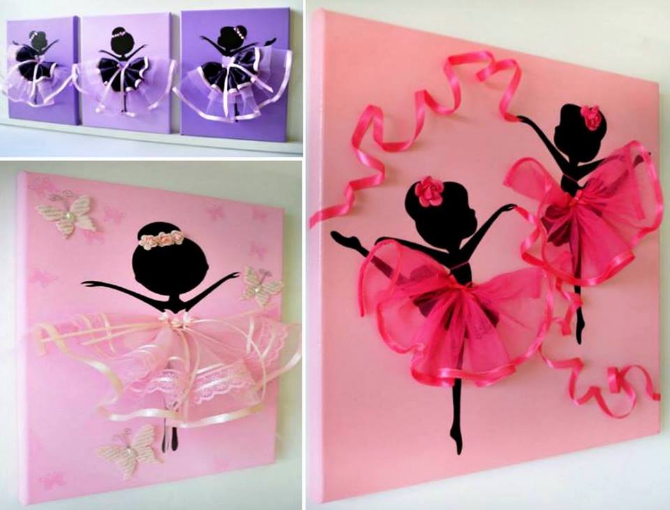How gorgeous is this Ballerina Tutu Canvas Wall Art!