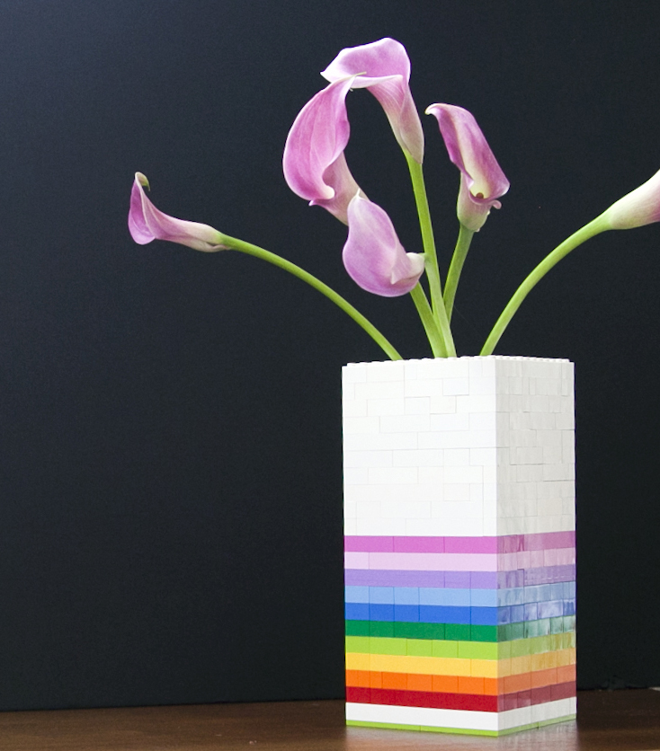 Rectangular Vase for LEGO® Flowers