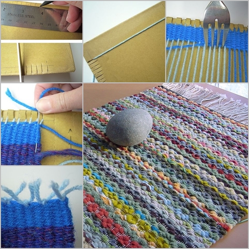 woolen thread mat