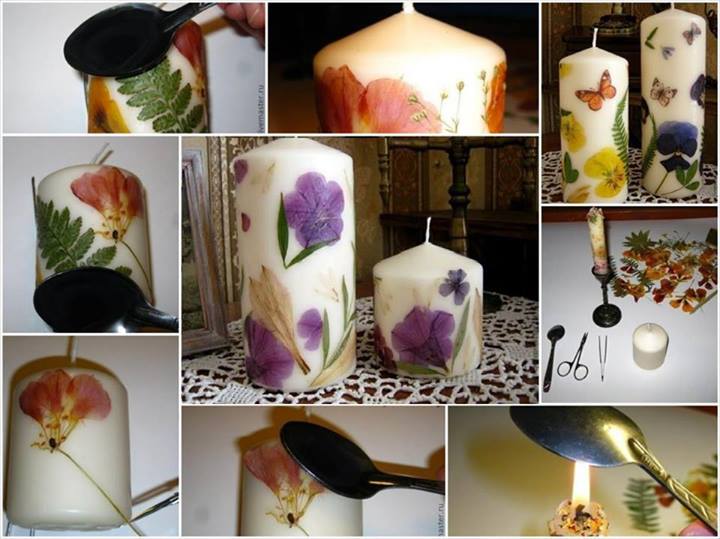 Quick and Easy Pressed Flower Candles : 4 Steps (with Pictures