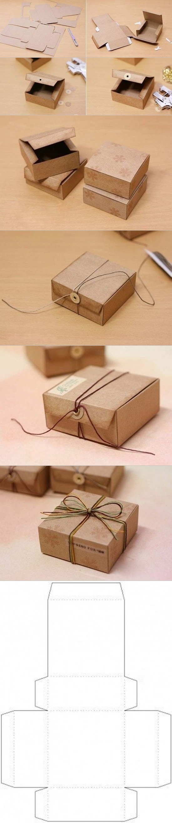 DIY gift box. Gift box making ideas. How to make easy box for gifts -  tutorial. DIY paper crafts 