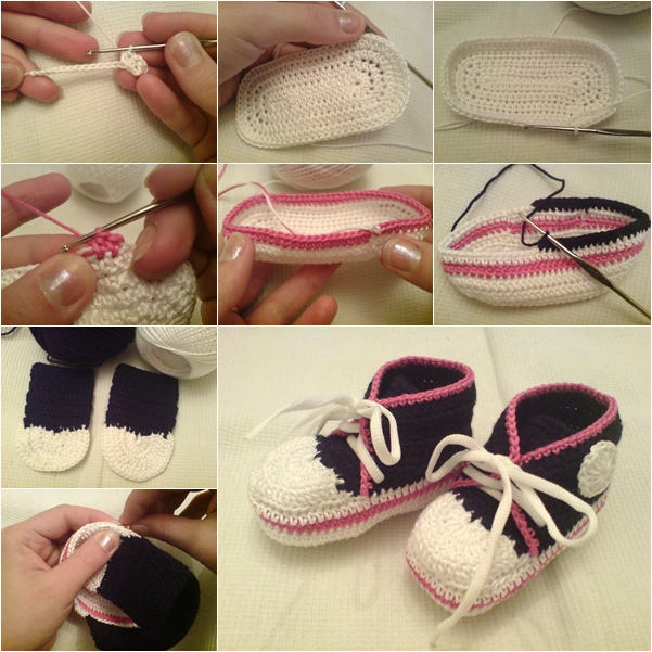 how to crochet baby converse sneakers
