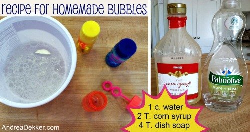 How to make bubble solution with dish soap