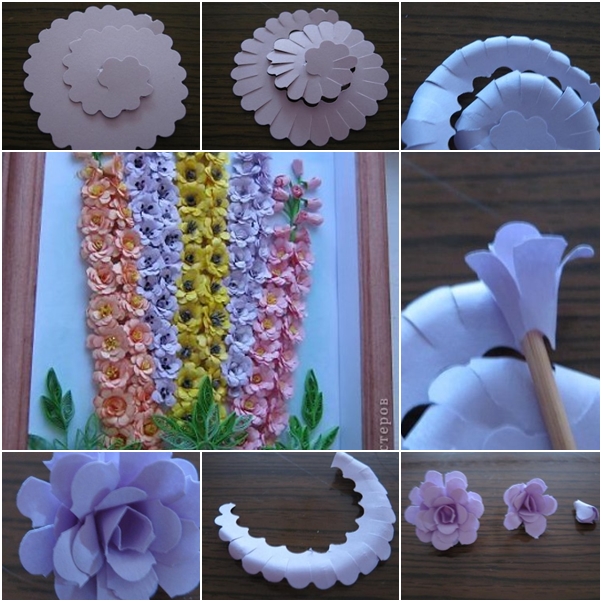 How to Make Beautiful Quilling Paper Flower Wall Art - DIY Tutorials