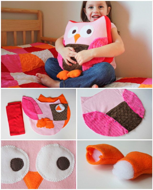 Fabric Owl Pillow With Free Pattern