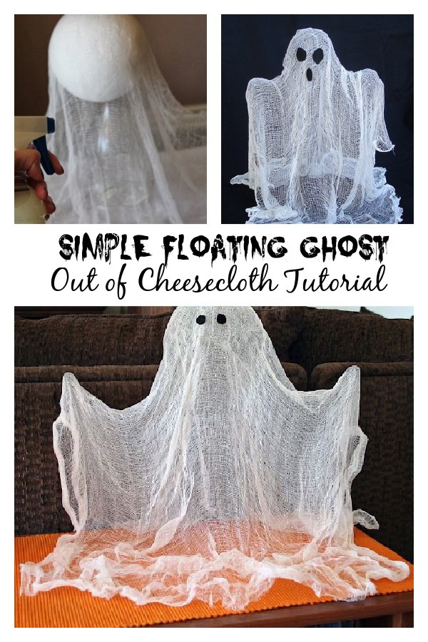 Halloween Crafts: DIY Simple Floating Ghost Out of Cheesecloth Tutorial