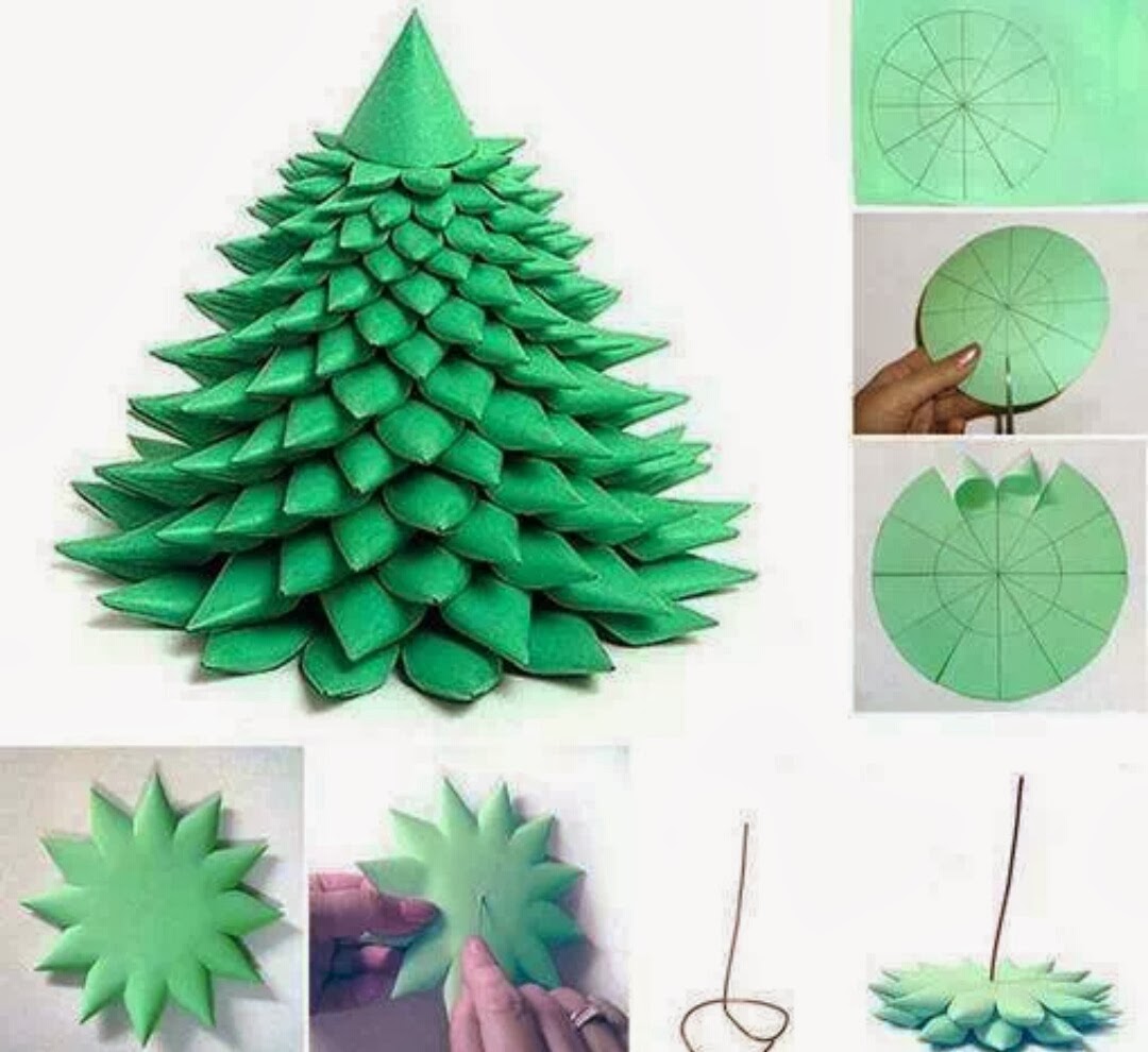 Paper Christmas Tree Craft Template