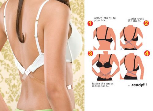 These bra strap clips that turn any bra into a racerback, without