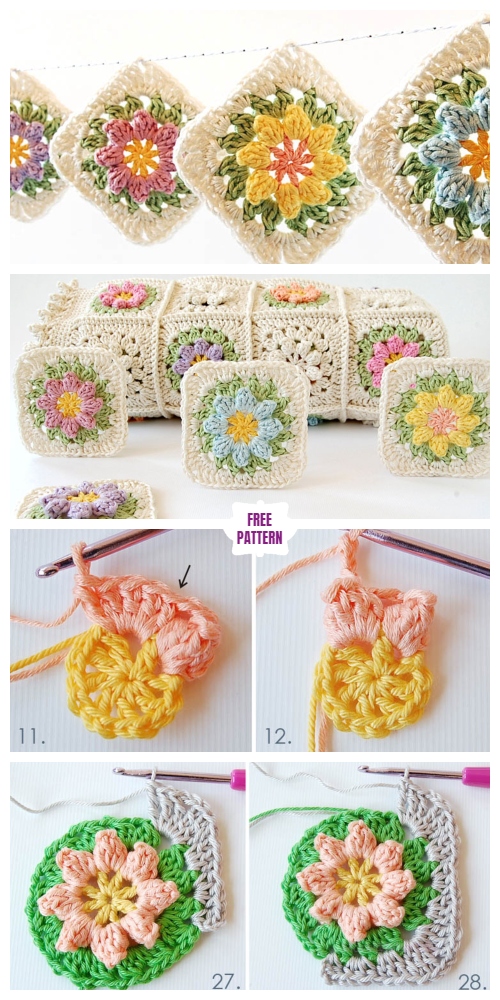 Crochet Flower Granny Square Blanket Pattern | Best Flower Site