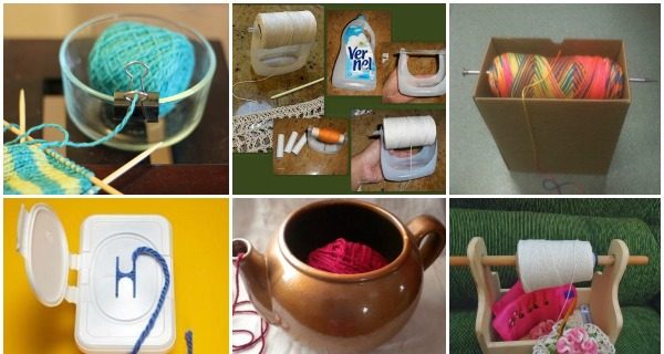 DIY Ideas and Projects of Household Yarn Holders