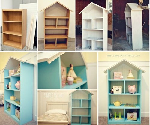 dollhouse bookcase diy
