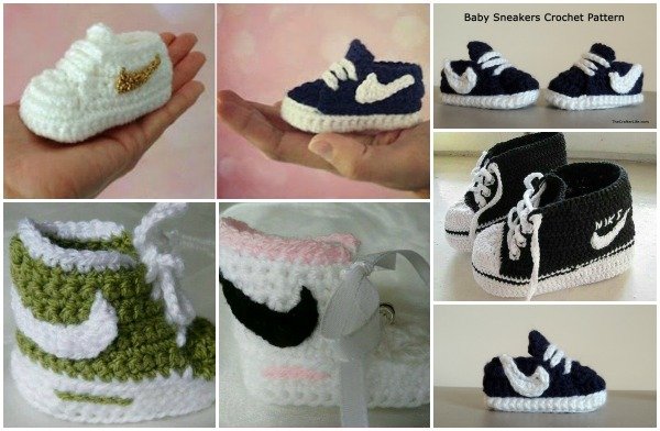 Crochet Nike Inspired Baby Booties 