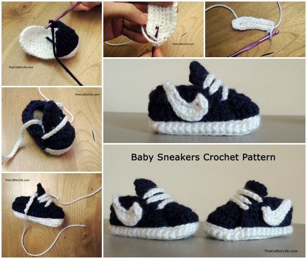 crochet nike baby booties