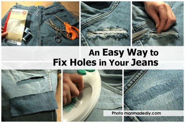 How to Fix Holes in Blue Jeans - The Happy Housewife™ :: Home Management