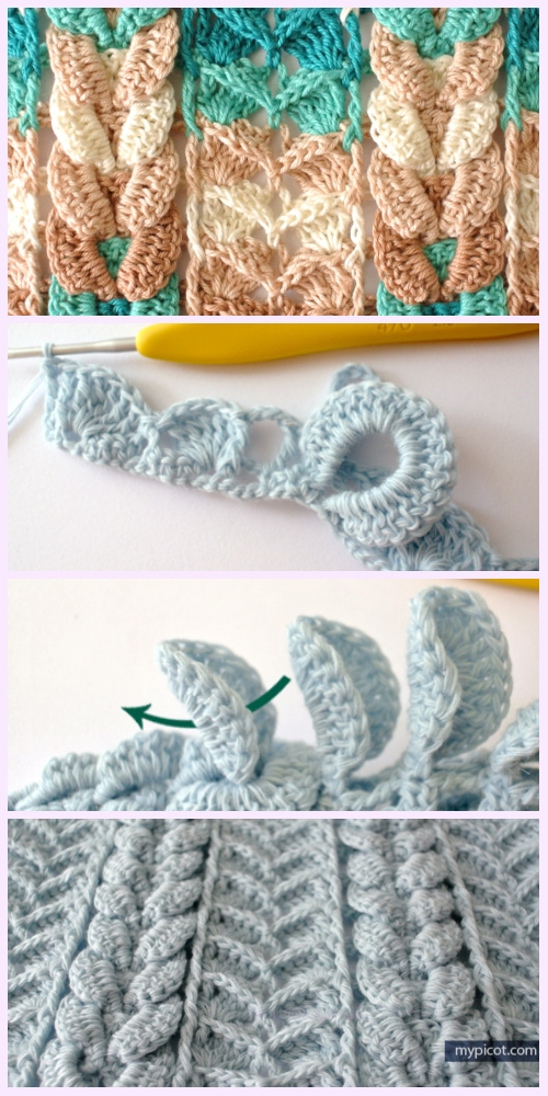 Crochet cable stitch - MyCrochetPattern