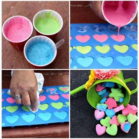 How to DIY Homemade Sidewalk Chalk