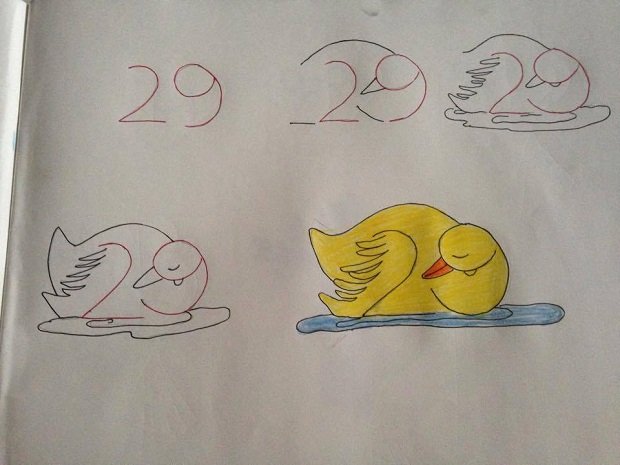 Kid-Friendly Drawings That Are Made With Numbers As A Base