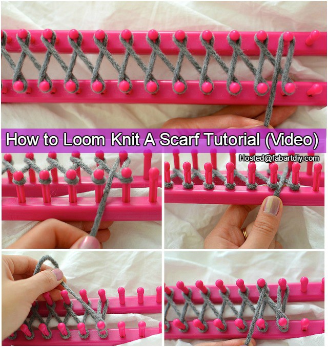 How to Loom Knit Scarf Tutorial (Video)