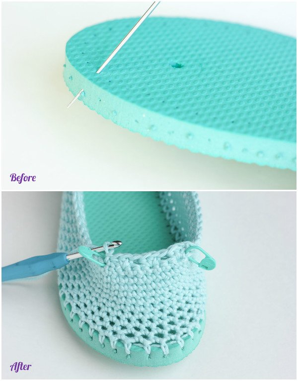 crochet shoes from flip flops