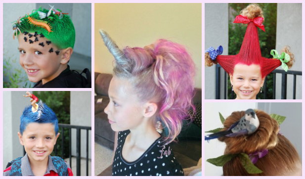 DIY Wacky Hairstyle Tutorials For Crazy Hair Day! - Qreoo