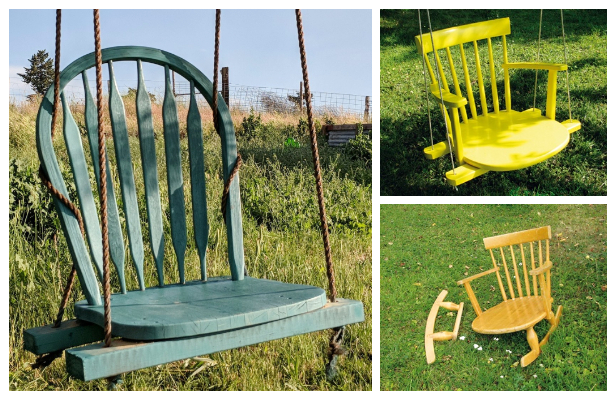 Recycle Archives DIY Tutorials   Fabartdiy Easy Recycled Chair Swing DIY Tutorials Ft 