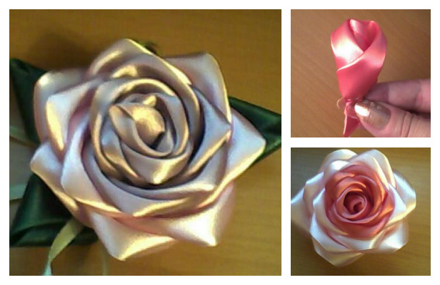 How To Make Realistic Roses out of Satin Ribbon (DIY Ribbon Flower