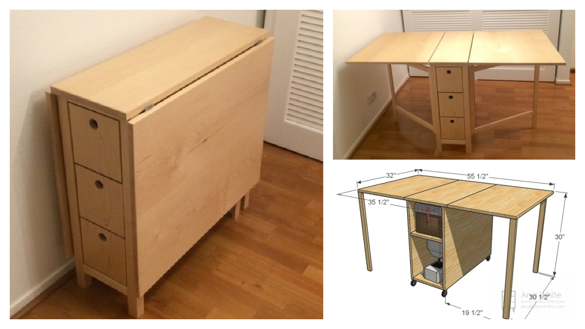 DIY Folding Craft Table or Foldable Desk
